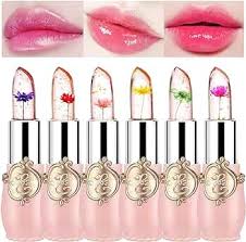labial flores de cristal x 6