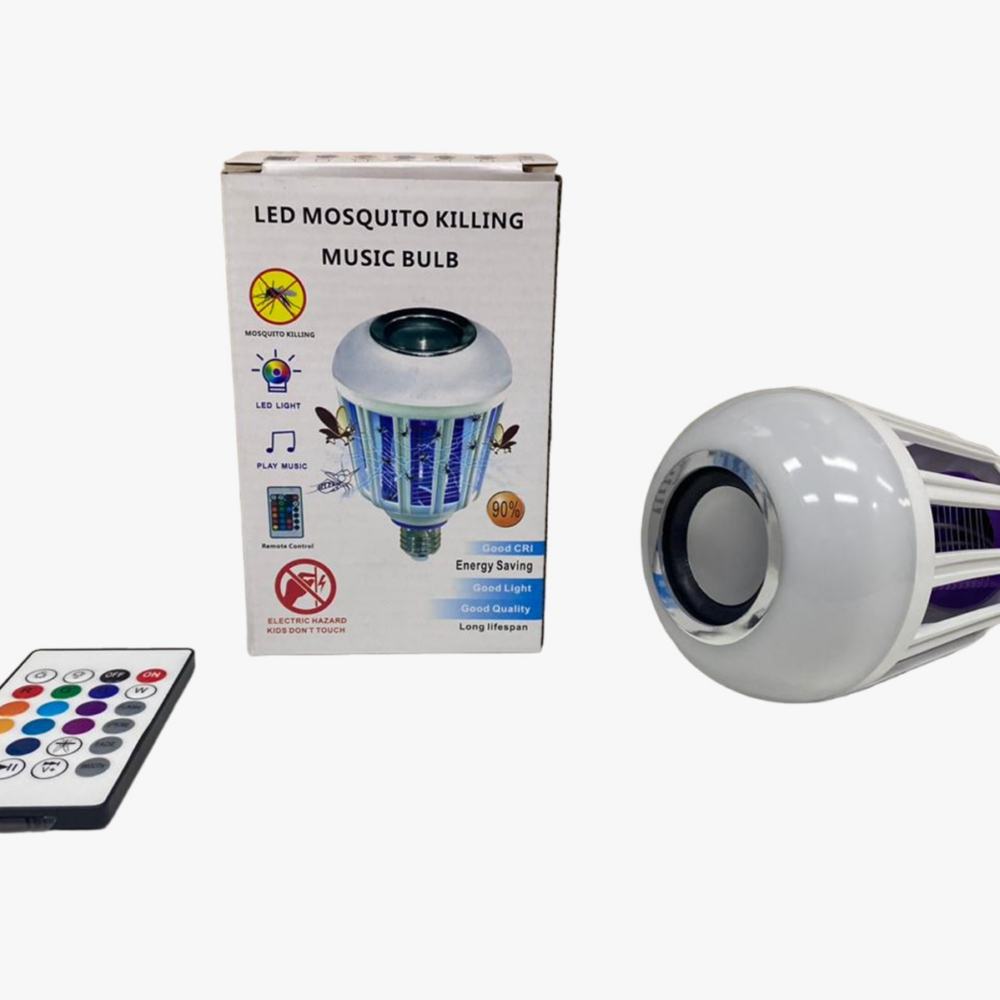 Bombillo Parlante Bluetooth con Función Mata Insectos