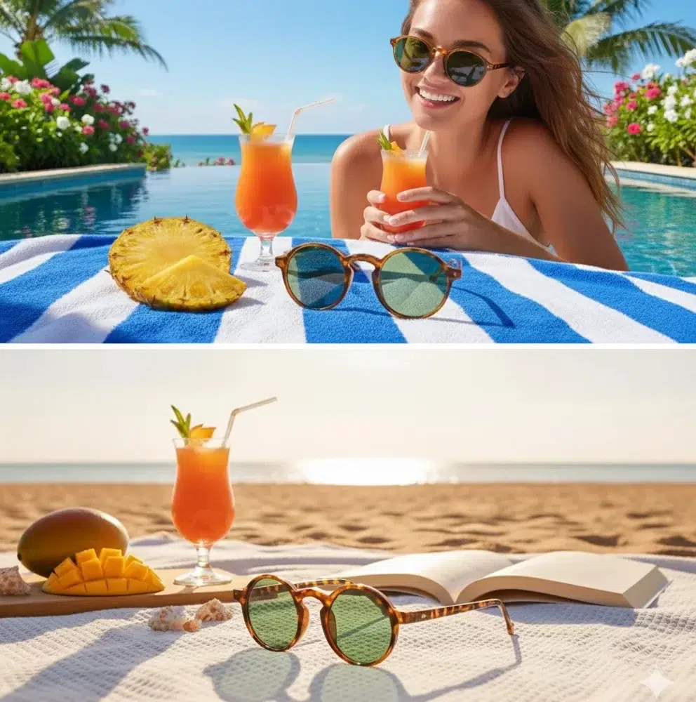 Gafas de sol casual redondas unisex